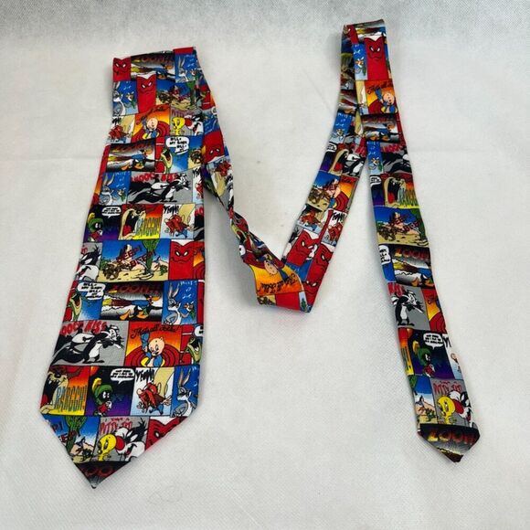 1997 Warner Bros. Looney Tunes Novelty Cartoon Character Tie - Picture 2 of 4